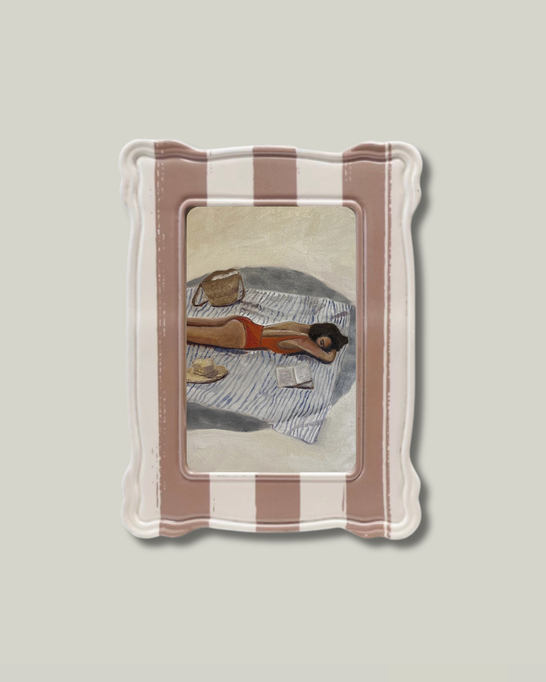 "Myrtos Beach" Striped Frame