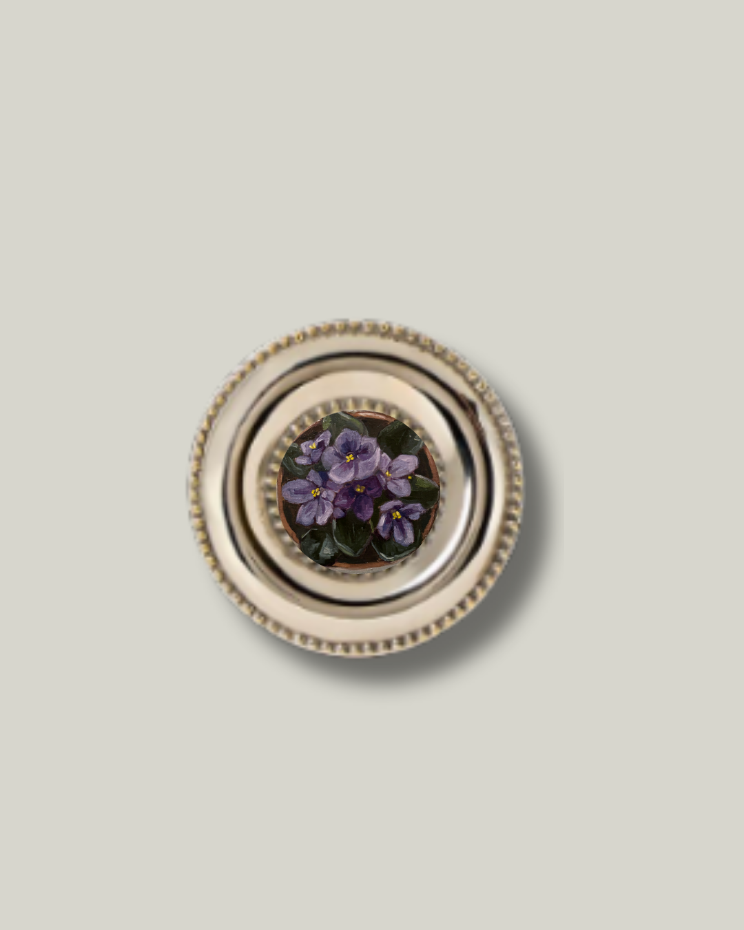 "African Violets" Silver Mini Frame
