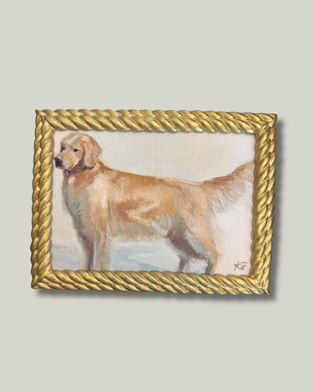 "Retriever" Braided Gold Frame