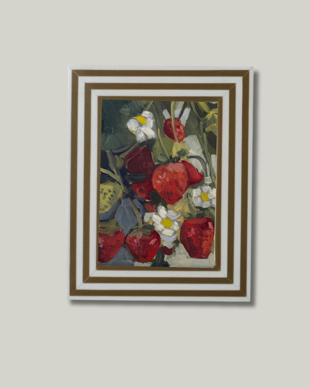 "Strawberry Blossoms" Sage Regatta Frame