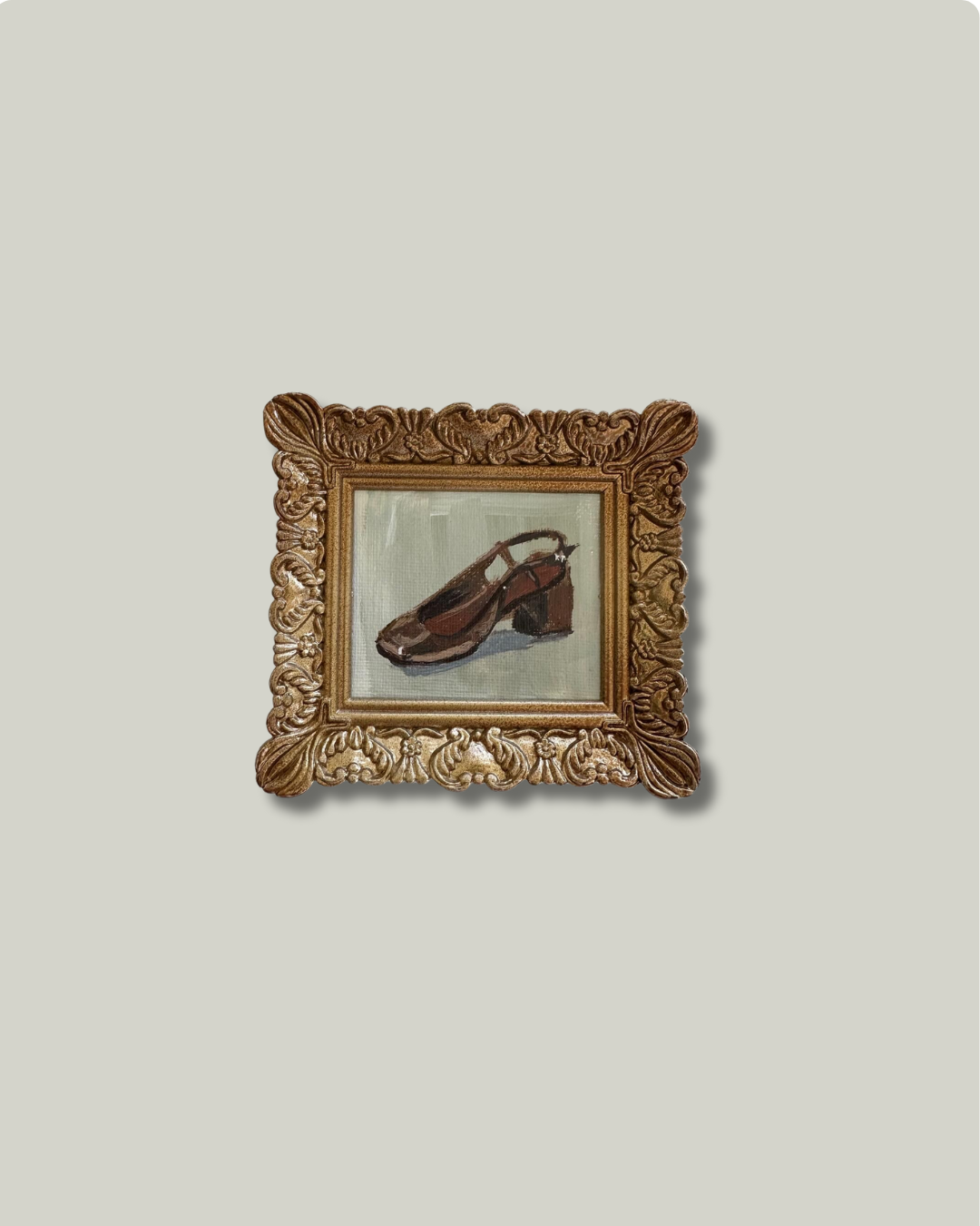 "Single Shoe Mini" Gold Frame
