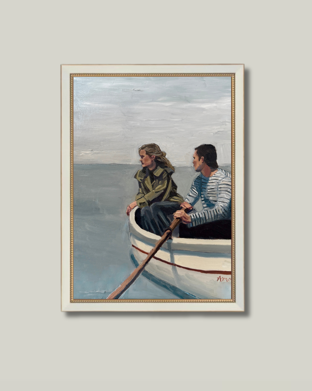 "The Engagement" Darling Gold Bead Frame