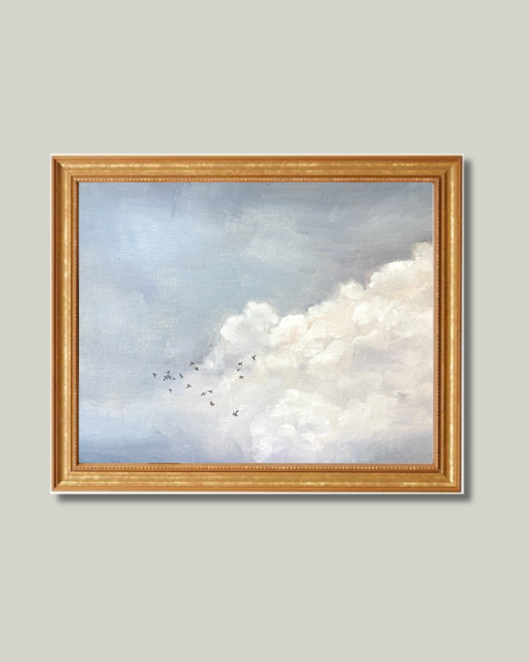 "Cozy Clouds" Classic Gold Frame