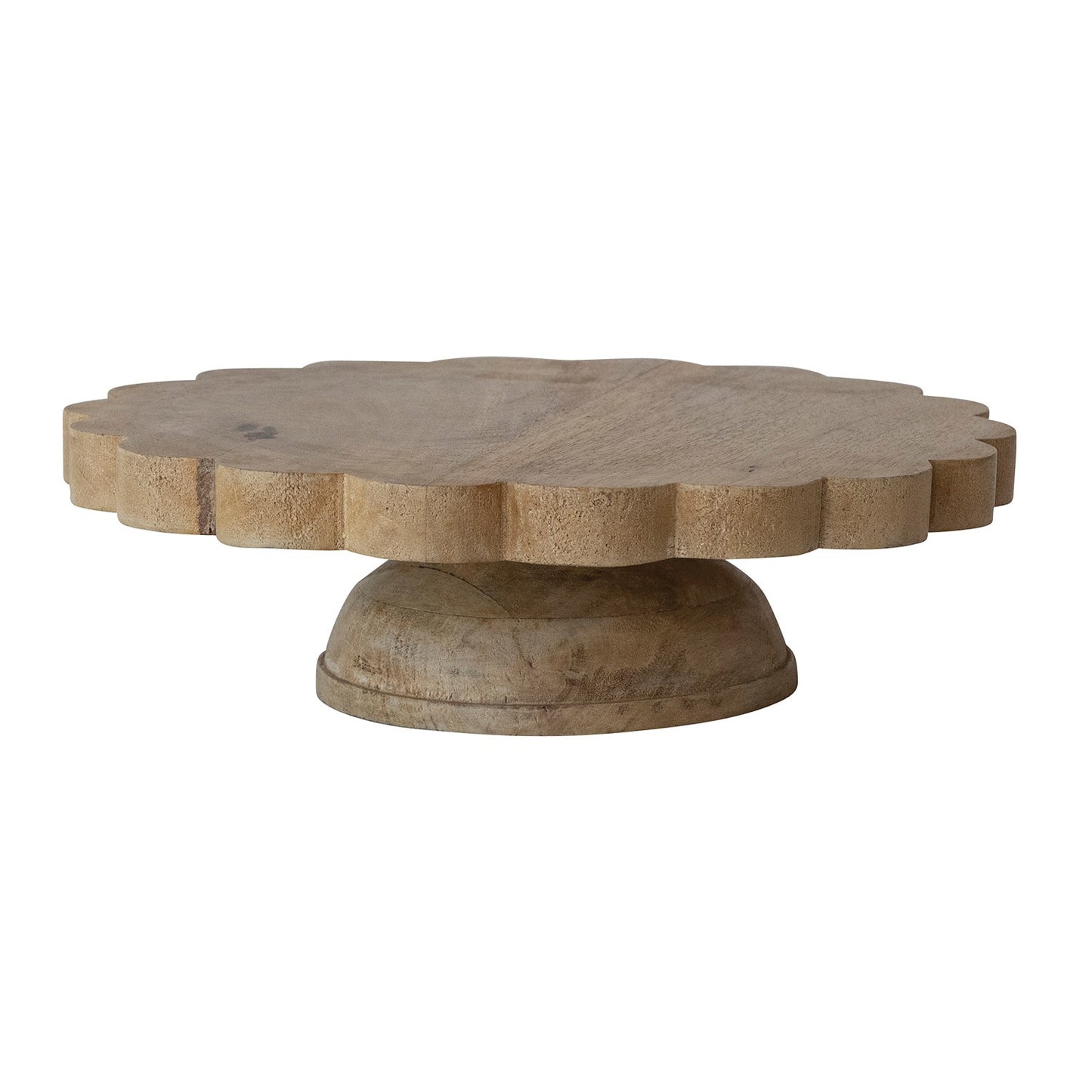 Hand Carved Mango Wood Scalloped