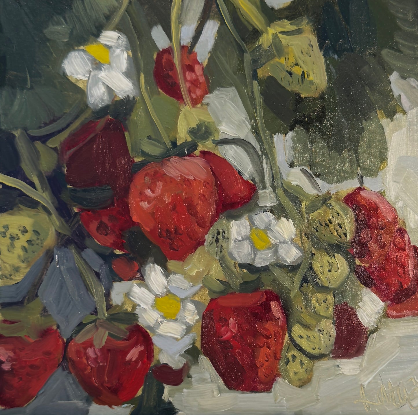 "Strawberry Blossoms" Original