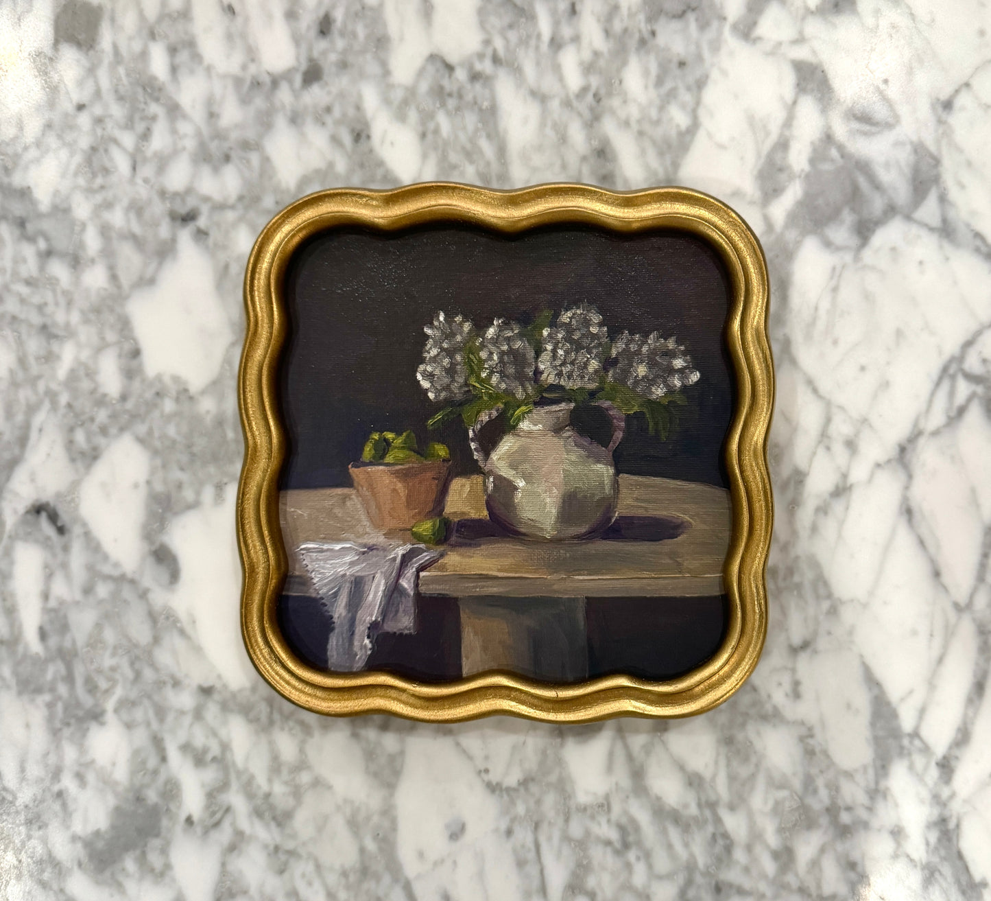 "Vase of Hydrangeas"