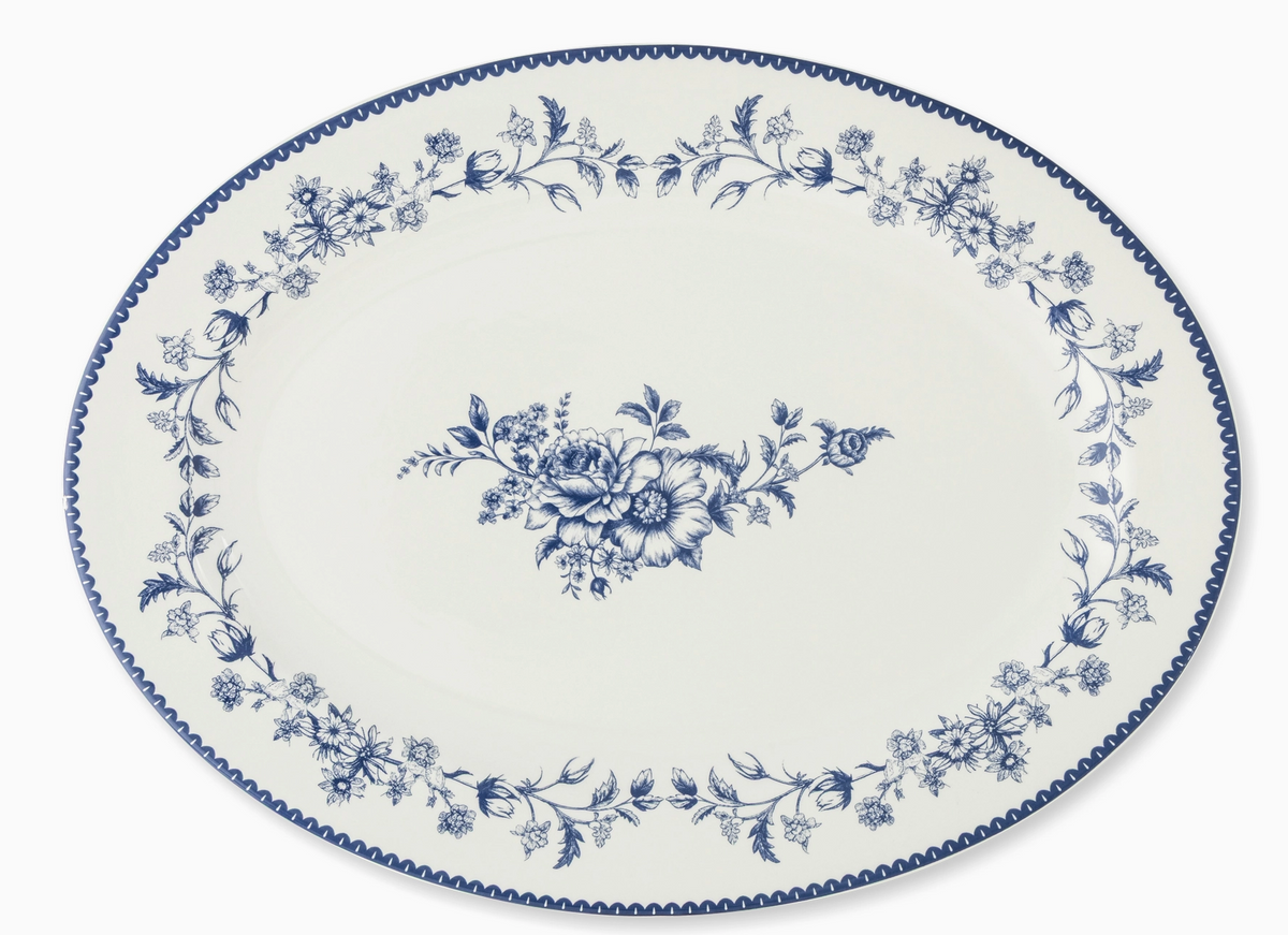 Blue Eloise Toile Platter
