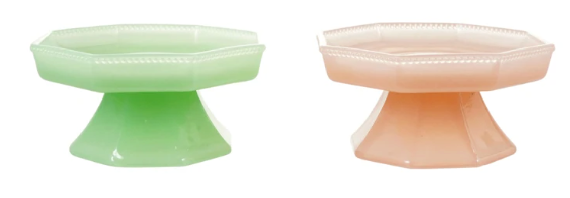 Milk Glass footed pedestal