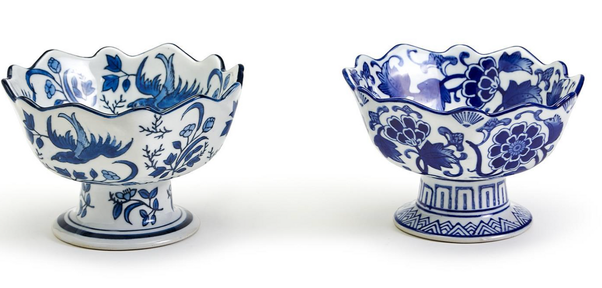 Scallop edge footed bowl