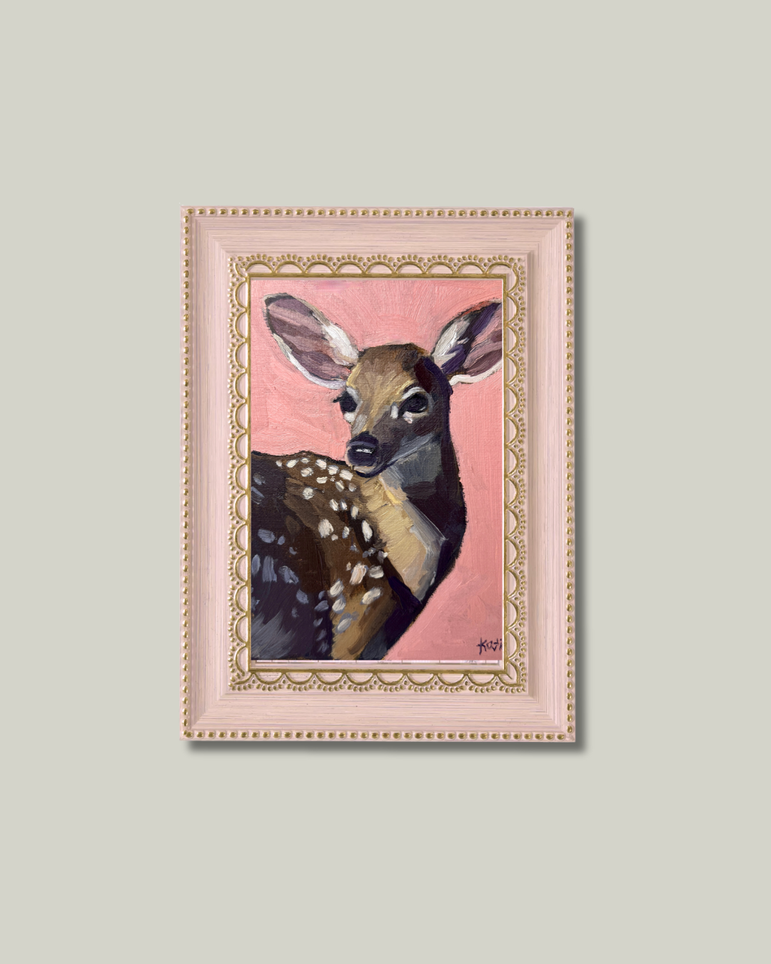 "Clara" Pink Lace Frame