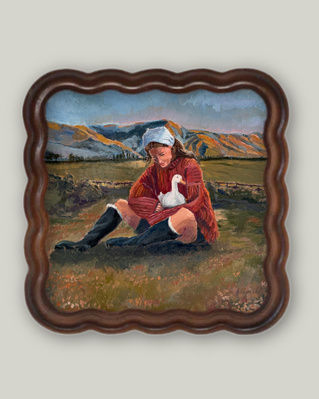 "The Girl & Her Duck" Costal Frame