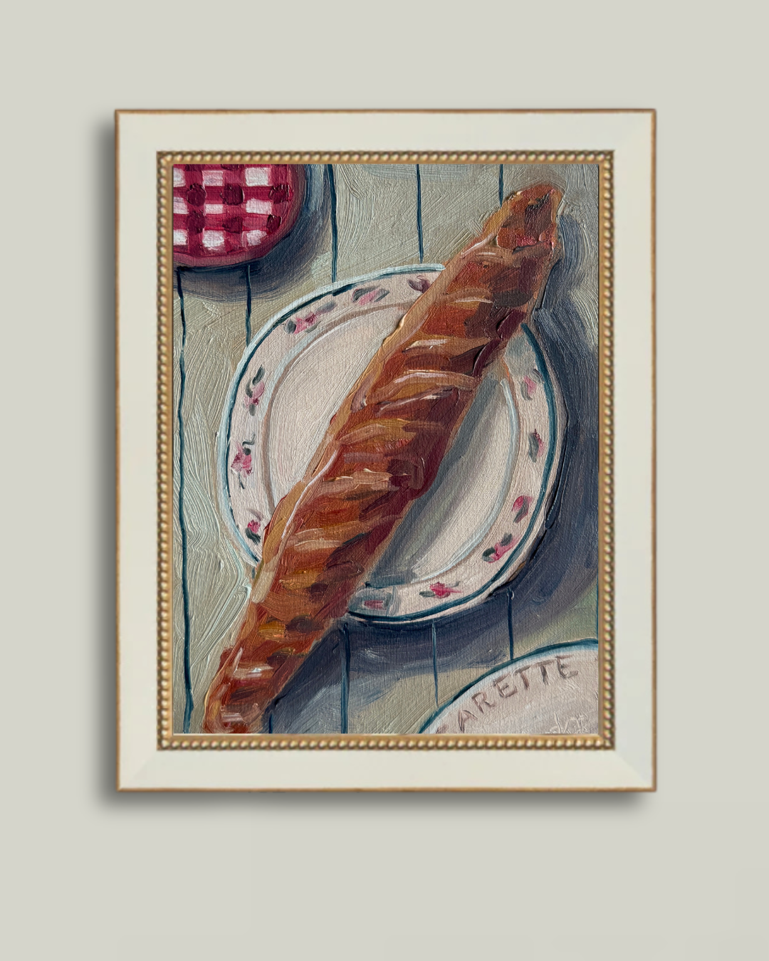 "Penny's French Bread" White Gold Bead Frame