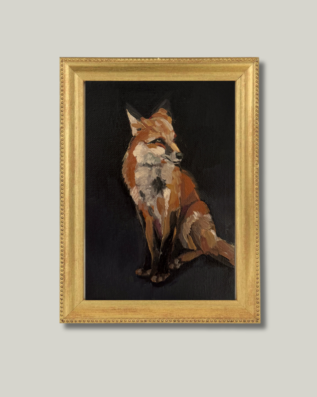 "Clever Fox" Classic Gold Bead Frame