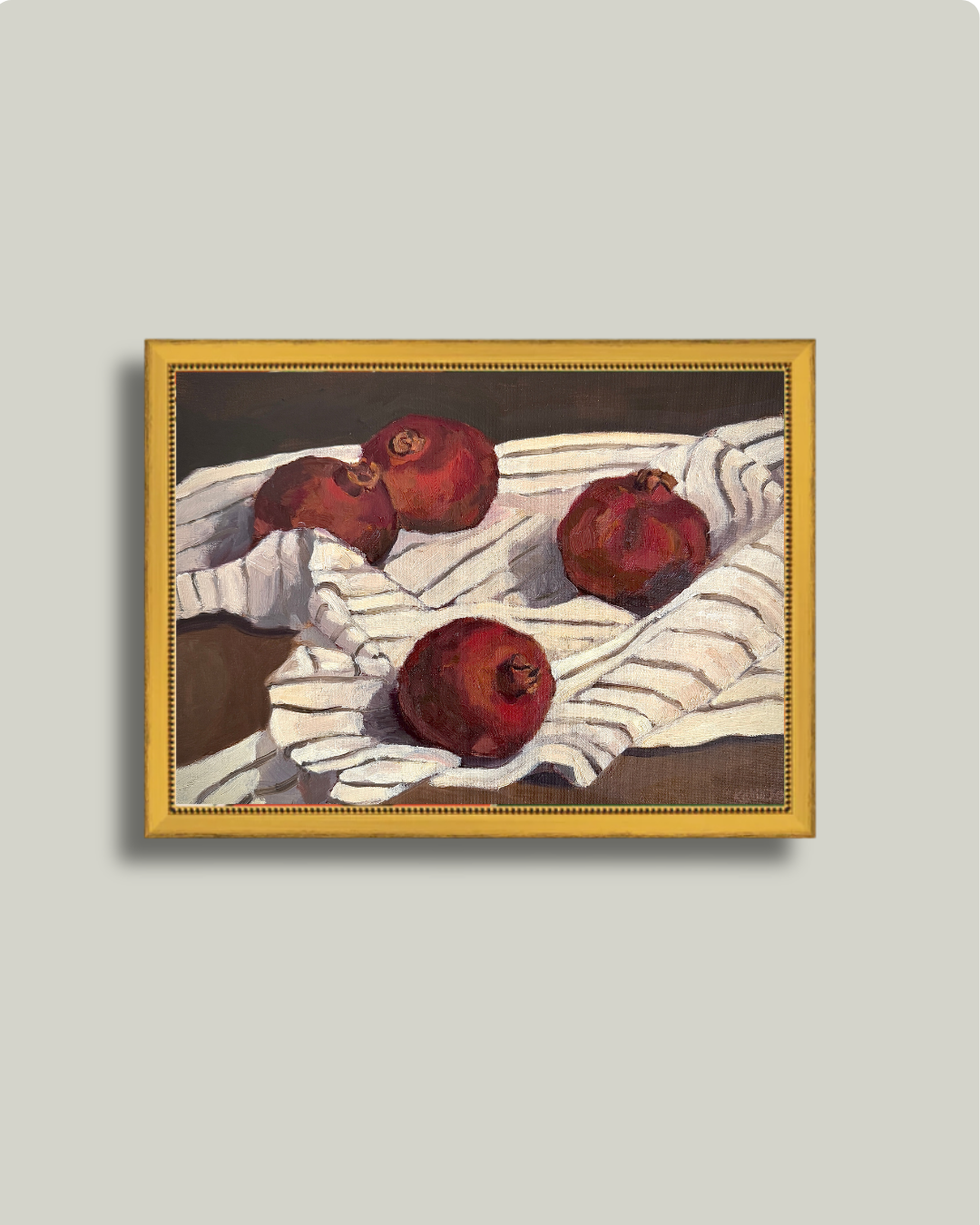 "Pomegranates" Spanish Gold Frame