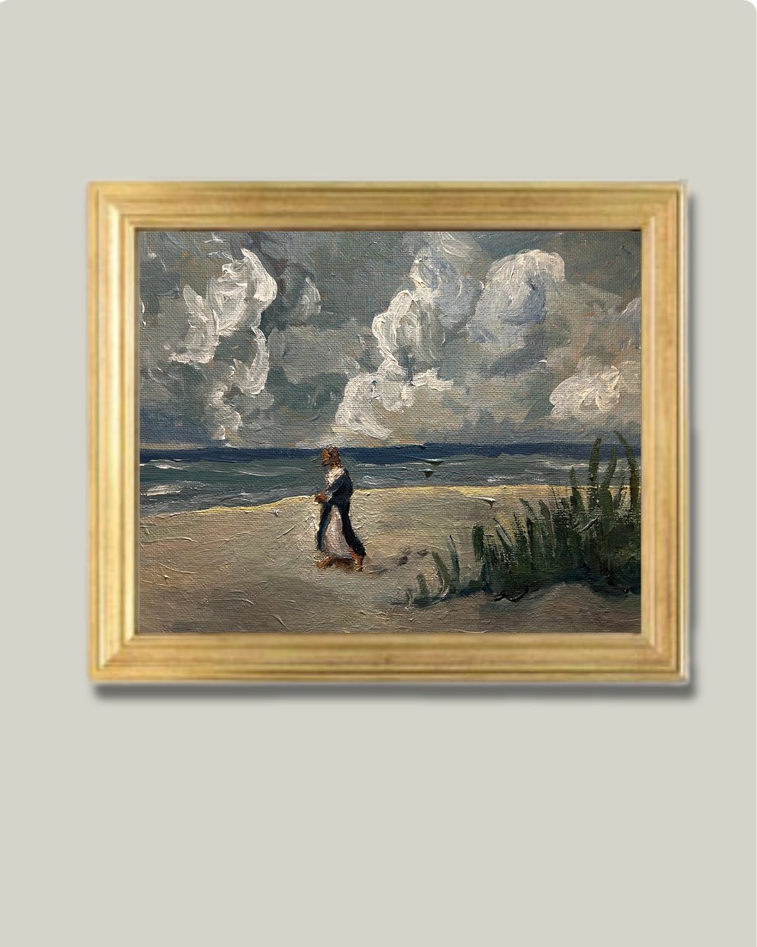 "Following in His Footsteps" Classic Gold Frame