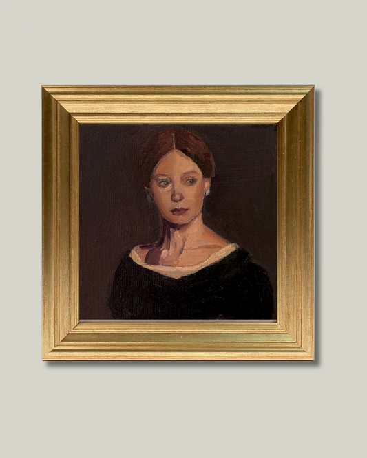"Lady In Waiting" Perfect Gold Frame