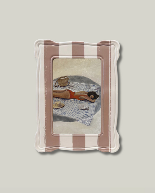 "Myrtos Beach" Striped Frame