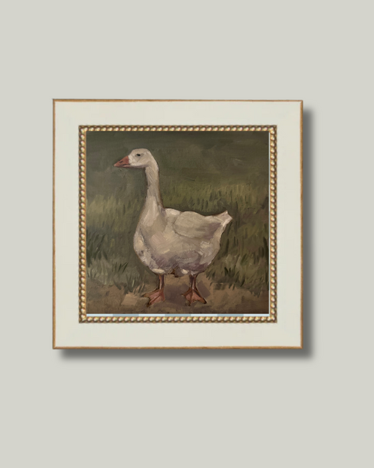 "Mr.Goose" White Gold Bead Frame