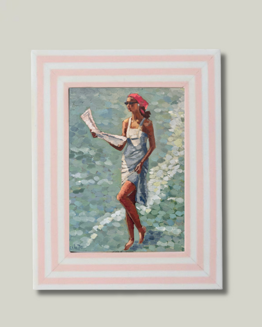 "Portofino Morning" Pink Regatta Frame