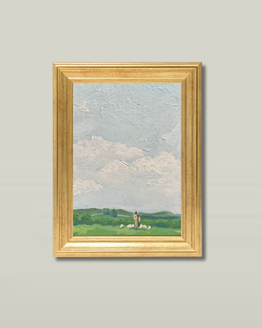 "The Shepherd" Perfect Gold Frame