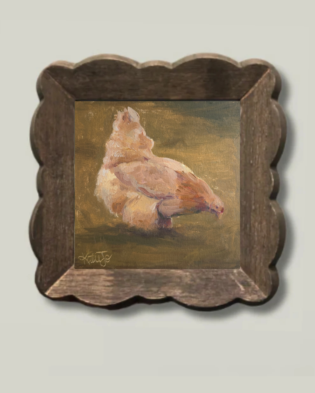"Golden Hen" Barnwood Frame