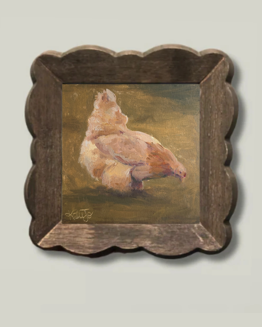 "Golden Hen" Barnwood Frame