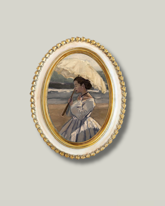 "Charolette" Tulip Gold Bead Frame