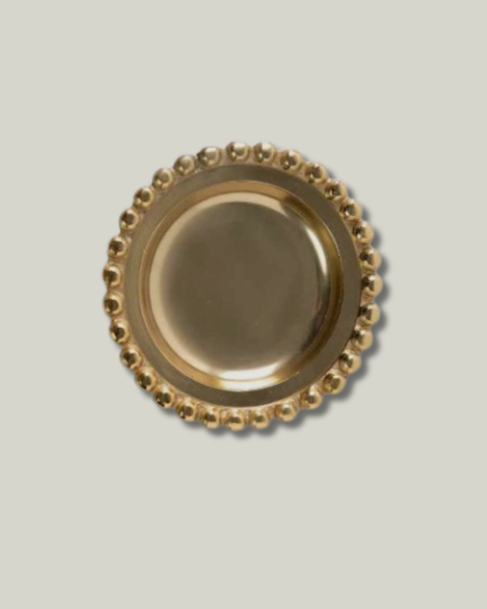 Gilded Gold Beaded Plate