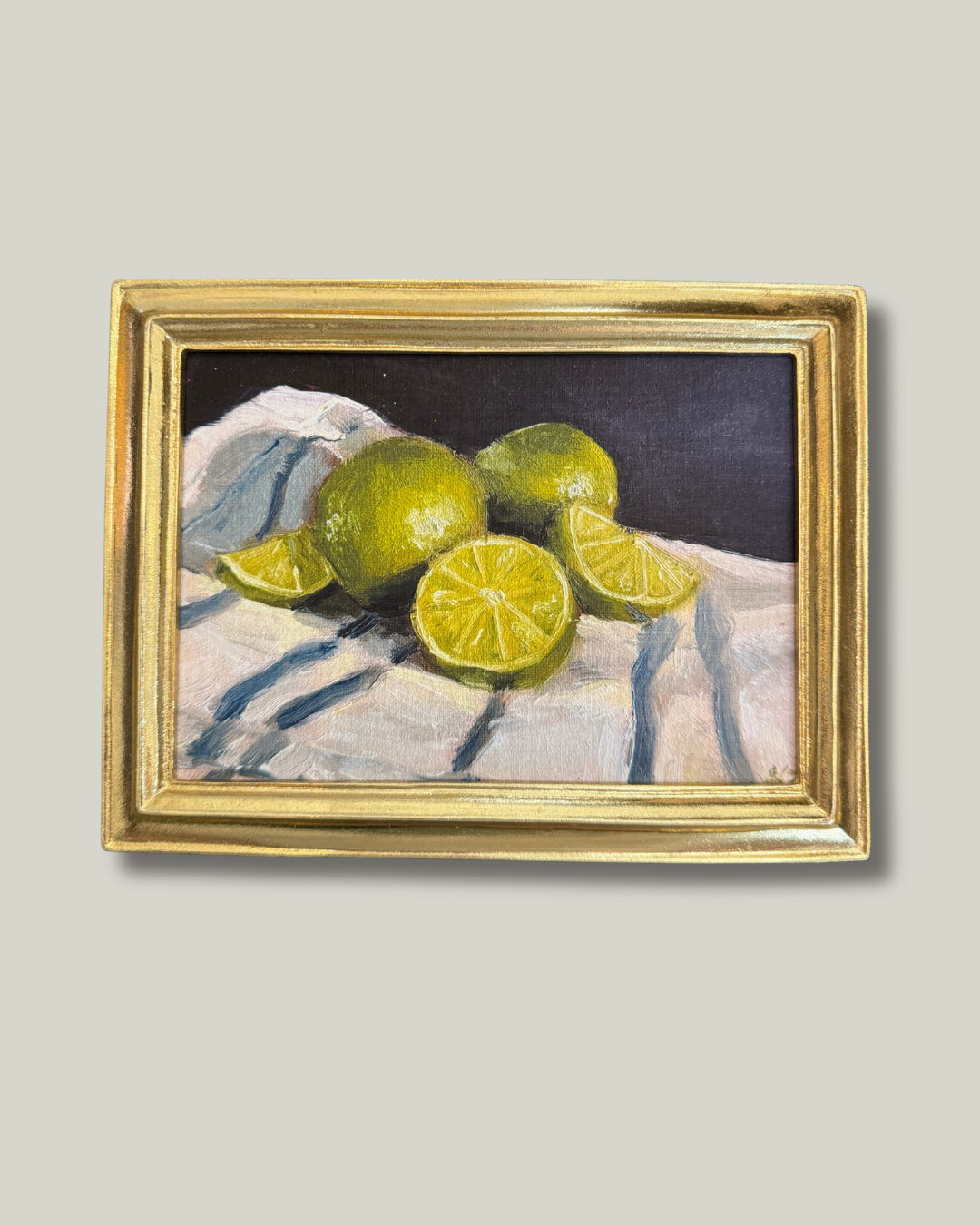 "Fresh Limes" Beautiful Gold Frame