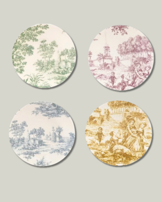 Stoneware Toile Plates
