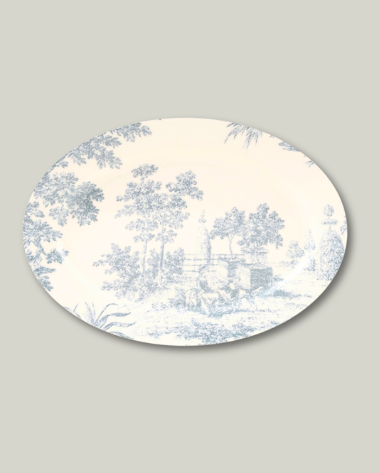 Oval Stoneware Toile Platter