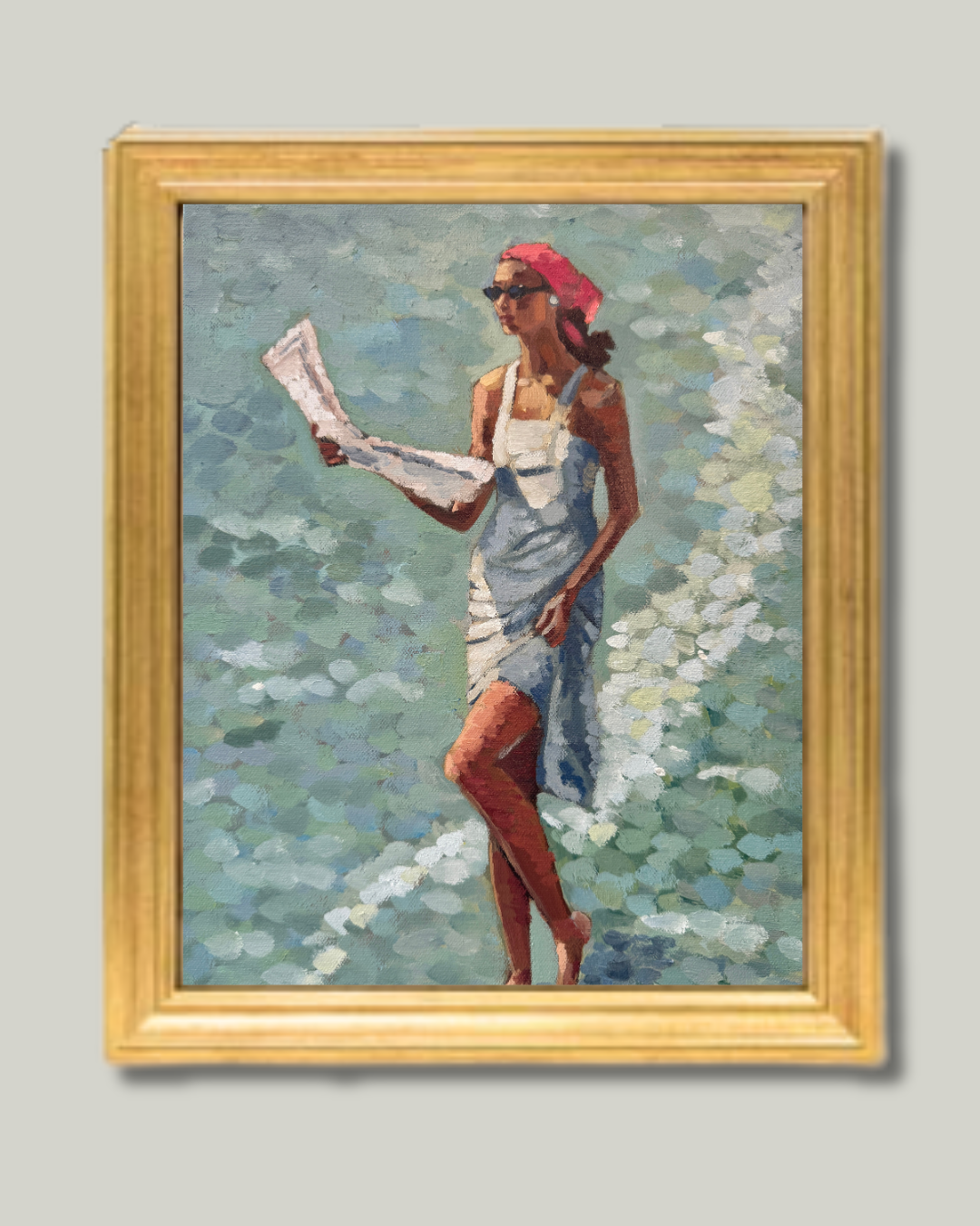 "Portofino Morning" Classic Gold Frame