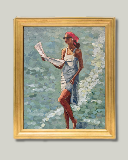 "Portofino Morning" Classic Gold Frame