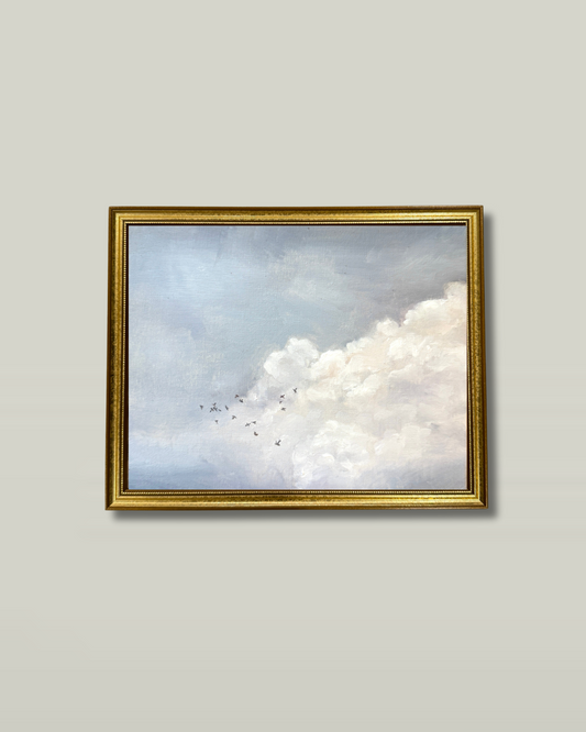 "Cozy Clouds" Classic Gold Frame