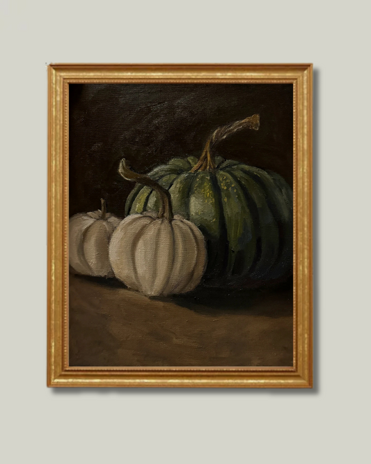 "Pumpkins" Classic Gold Frame