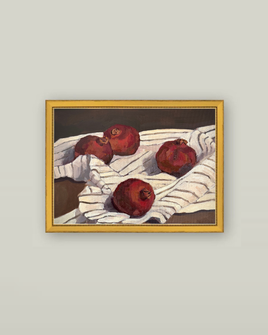 "Pomegranates" Spanish Gold Frame