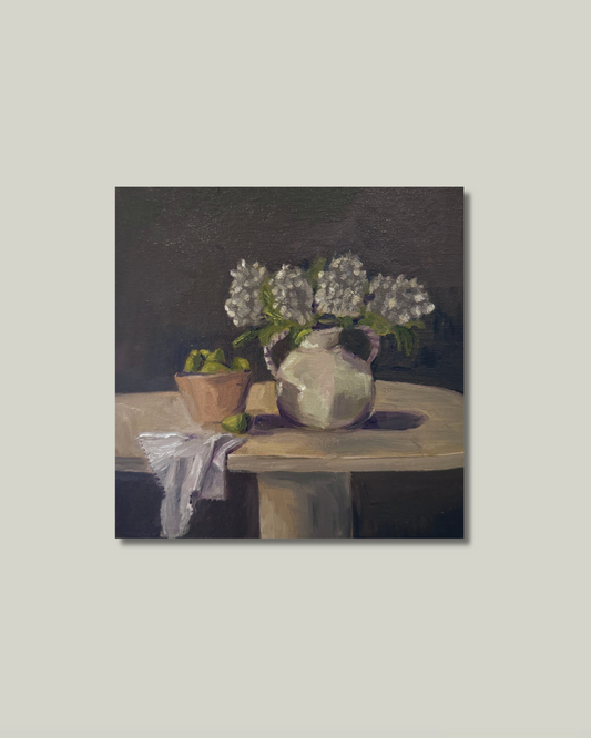 "Vase of Hydrangeas"
