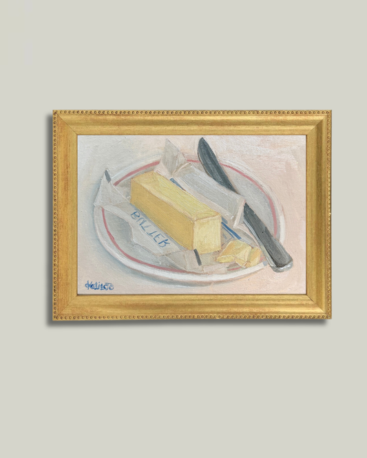 "Better With Butter" Gold Bead Frame