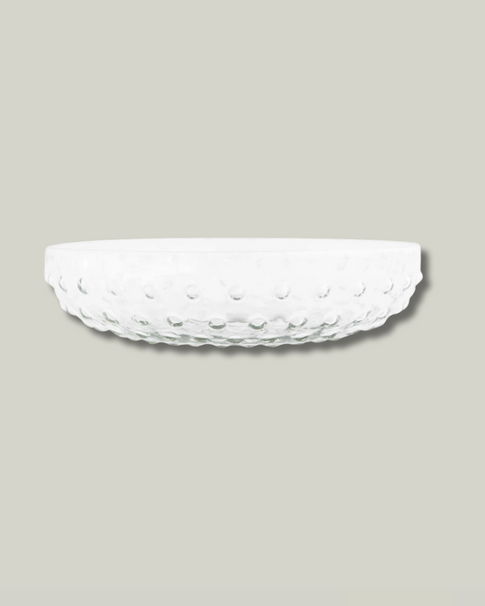 Glass Hobnail Serving Bowl