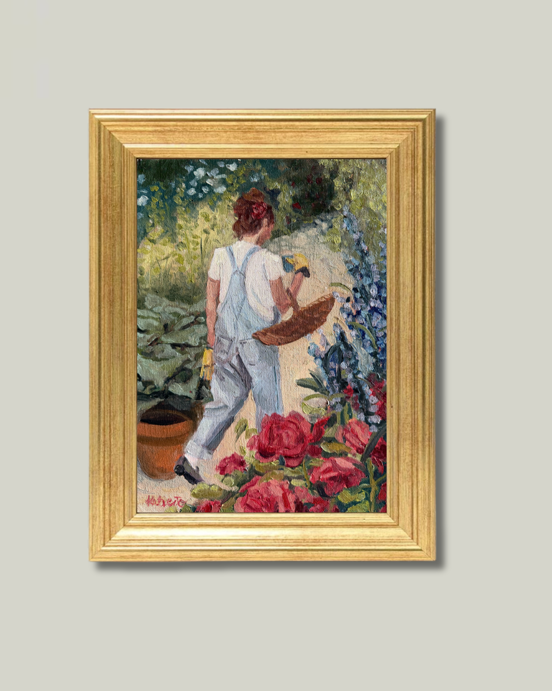 "Just A Girl and Her Garden" Perfect Gold Frame