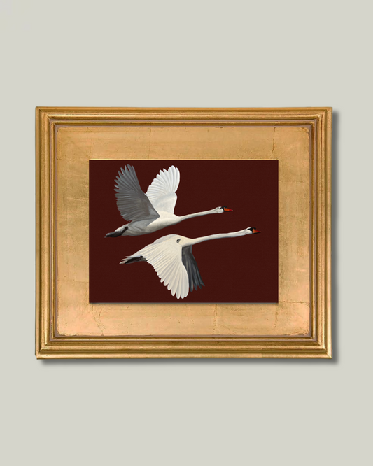 "Way of Swans" French Gold Frame