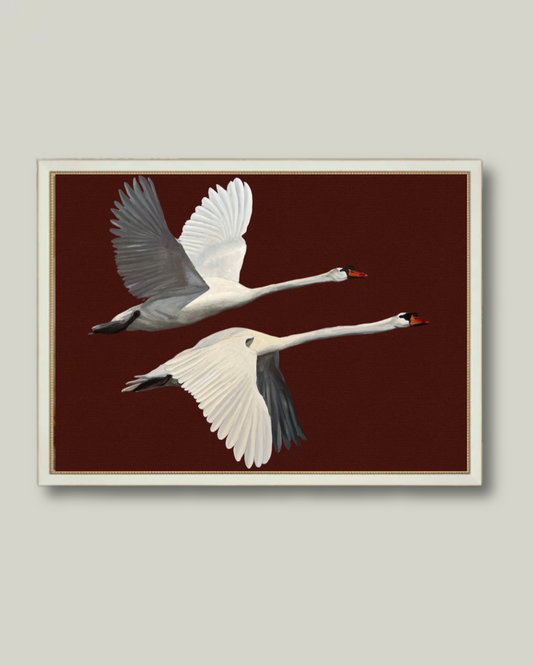 "Way of Swans" White Gold Bead Frame