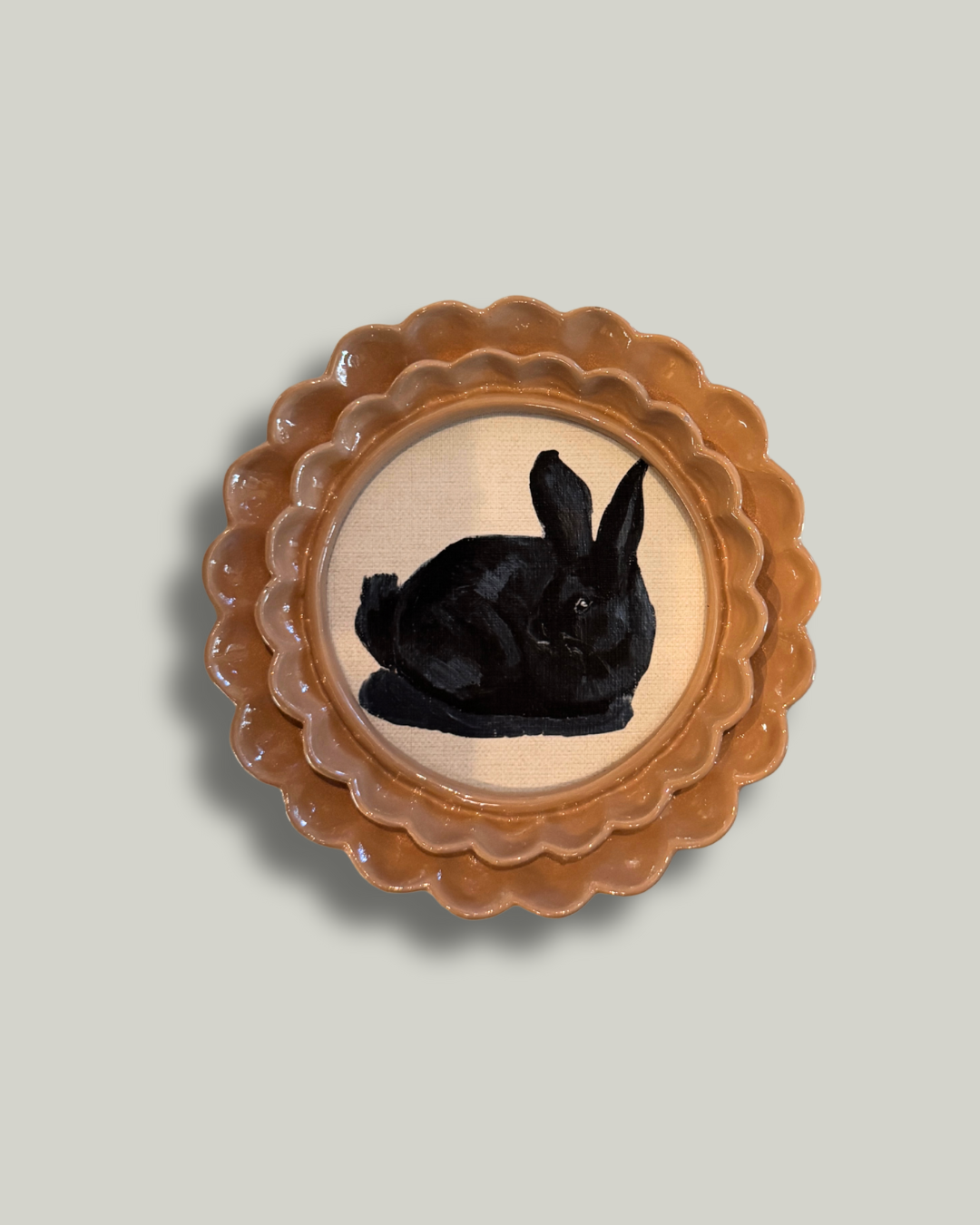 "Mrs.Button" Brown Petal Frame