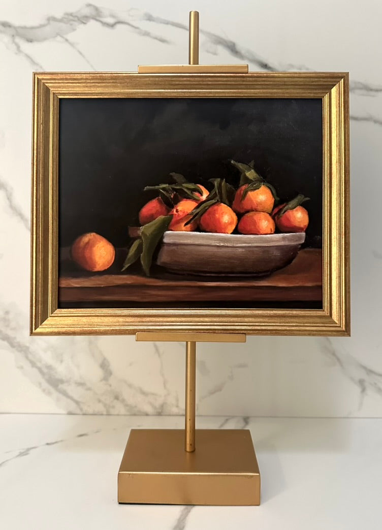 "Bowl Of Oranges" Print, Perfect Gold Frame