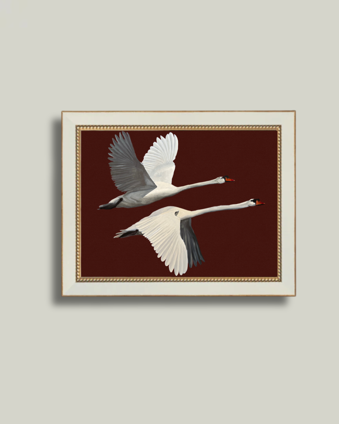 "Way of Swans" White Gold Bead Frame