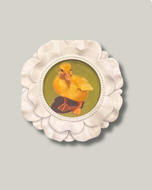 "Miss Penny" White Flower Frame