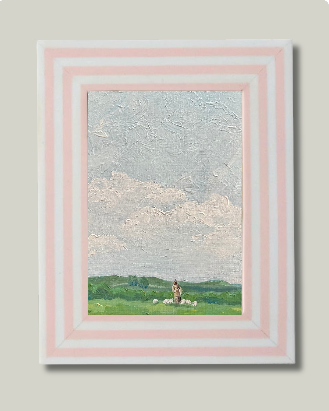 "The Shepherd" Pink Regatta Frame