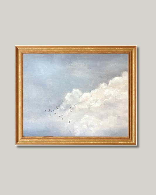 "Cozy Clouds" Classis Gold Frame