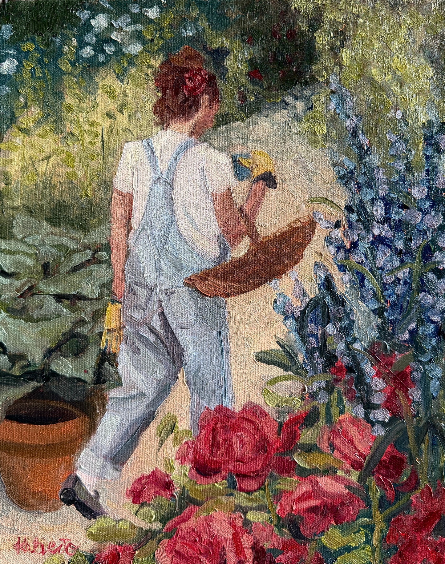 "Just a Girl and Her Garden" Print