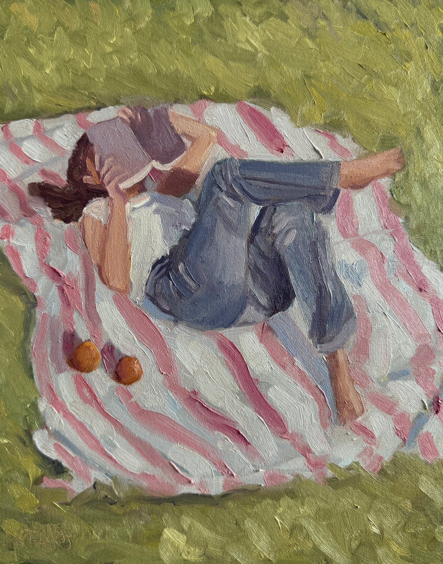 "Just A Girl and Her Book" Original